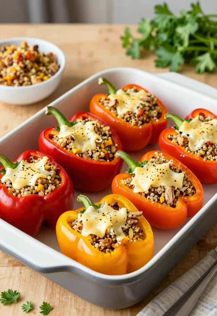20 Healthy High-Protein Dinner Recipes to Keep You Full - 7. Stuffed Bell Peppers 1