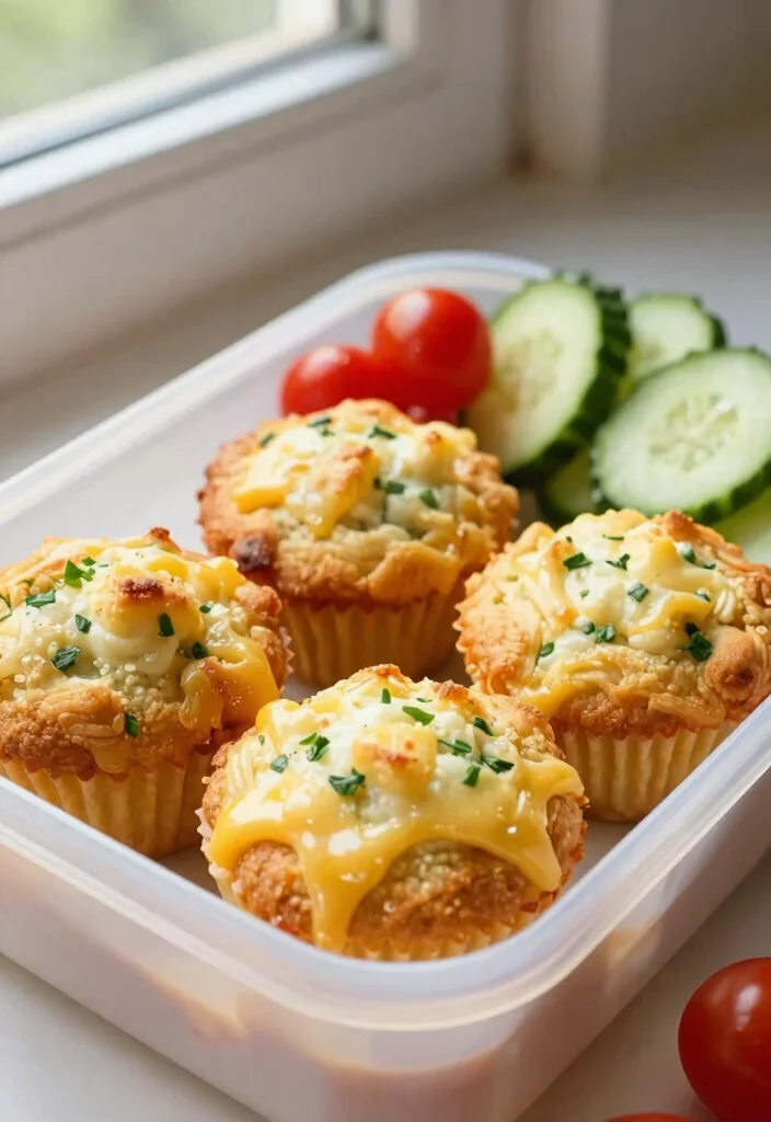 20 Healthy Lunch Box Ideas for School Kids Will Actually Eat - 14. Cheesy Vegetable Muffins 1