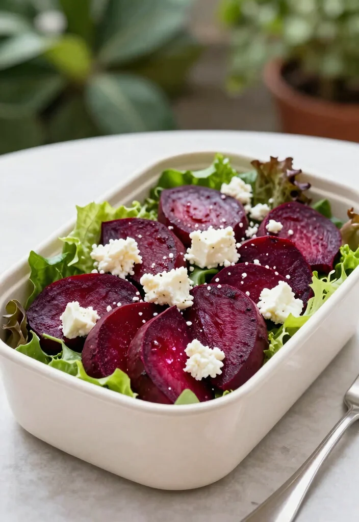 20 Healthy Lunch Box Ideas for School Kids Will Actually Eat - 16. Beetroot and Feta Salad 1