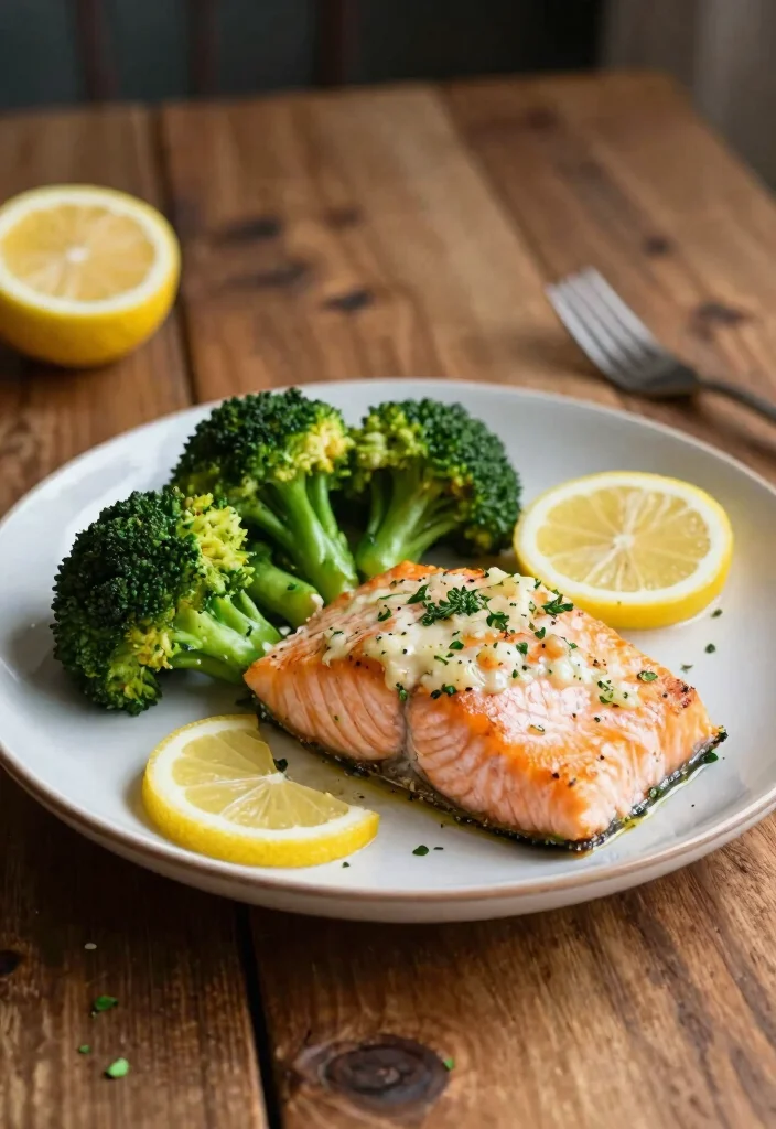 20 Healthy Salmon Dinner Recipes Ready for Weeknights - 17. Lemon Garlic Salmon with Broccoli 1