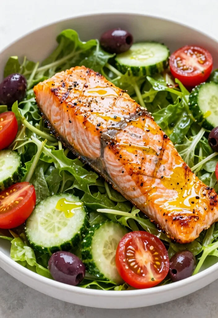 20 Healthy Salmon Dinner Recipes Ready for Weeknights - 6. Mediterranean Salmon Salad 1