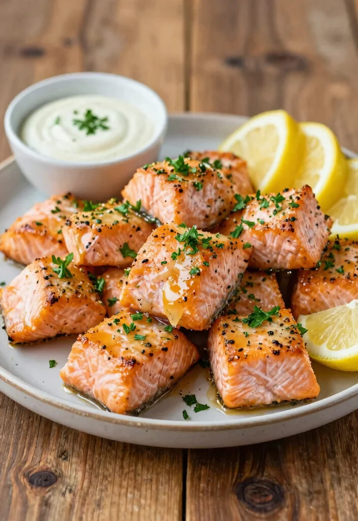 20 Healthy Salmon Dinner Recipes Ready for Weeknights - 7. Garlic Butter Salmon Bites 1
