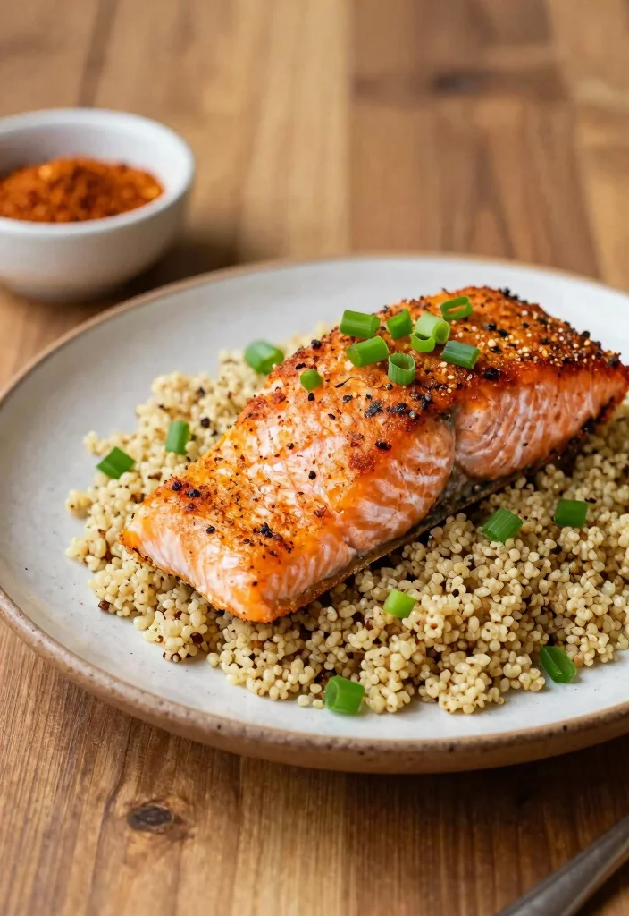 20 Healthy Salmon Dinner Recipes Ready for Weeknights - 8. Cajun Salmon with Quinoa 1