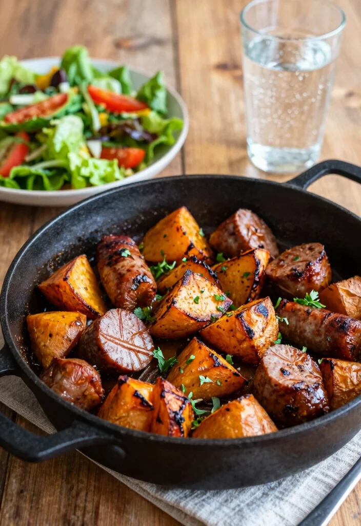 20 Italian Sausage Dinner Recipes the Whole Family Will Love - 14. Italian Sausage and Sweet Potato Skillet 1