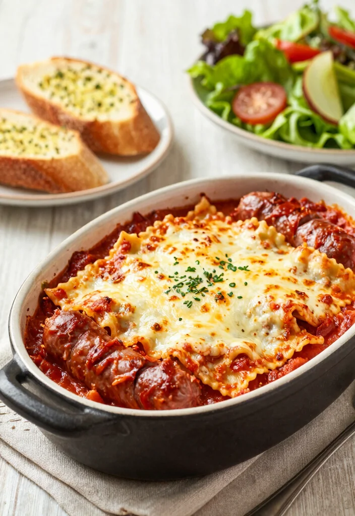 20 Italian Sausage Dinner Recipes the Whole Family Will Love - 15. Italian Sausage and Ravioli Bake 1