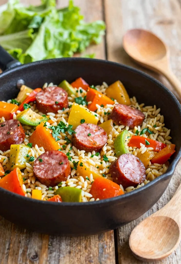 20 Italian Sausage Dinner Recipes the Whole Family Will Love - 16. One-Pot Italian Sausage and Orzo 1