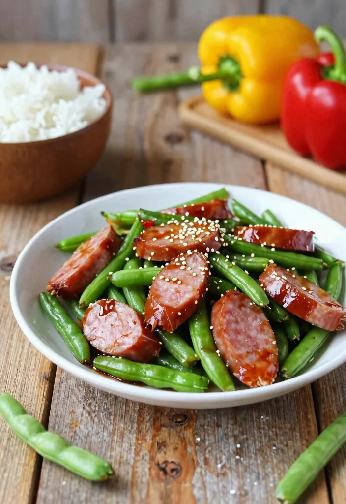 20 Italian Sausage Dinner Recipes the Whole Family Will Love - 19. Italian Sausage and Green Bean Stir Fry 1