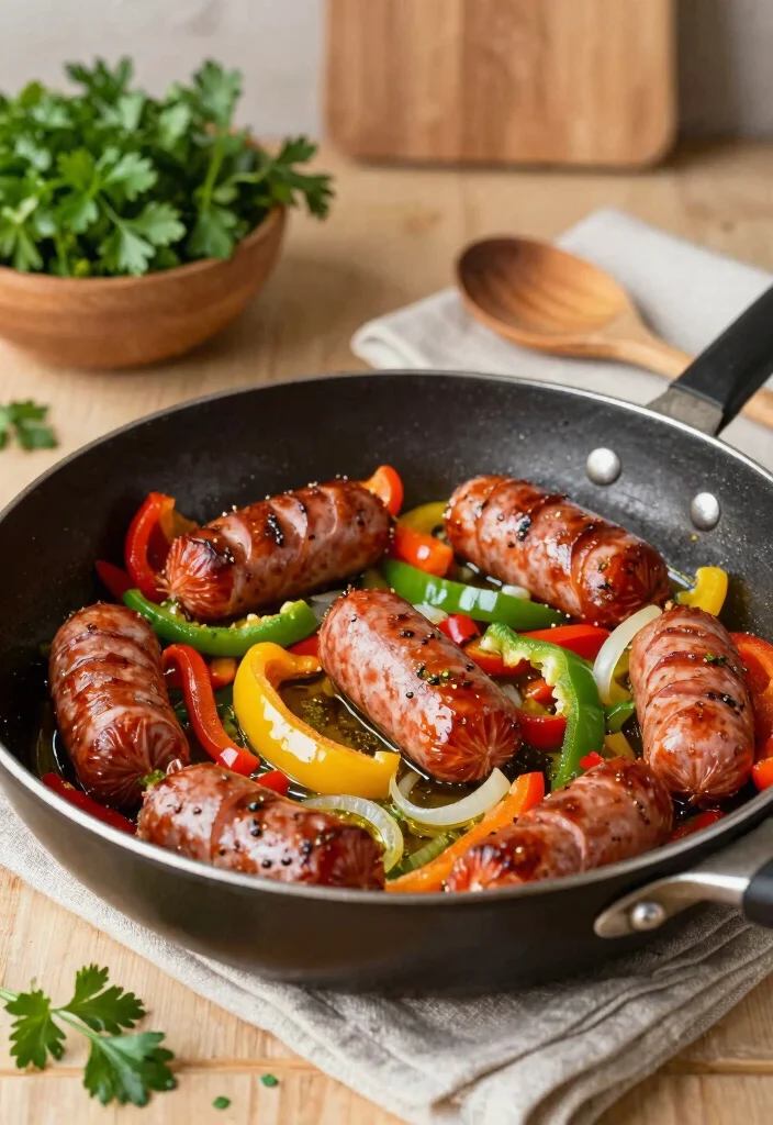 20 Italian Sausage Dinner Recipes the Whole Family Will Love - 2. Italian Sausage and Peppers Skillet 1