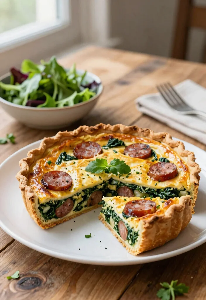 20 Italian Sausage Dinner Recipes the Whole Family Will Love - 7. Italian Sausage and Spinach Quiche 1