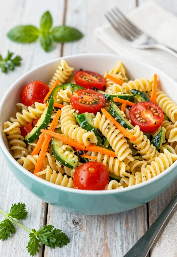 20 Lunch Options for Kids That Are Healthy and Kid-Approved - 10. Veggie-Packed Pasta Salad 1
