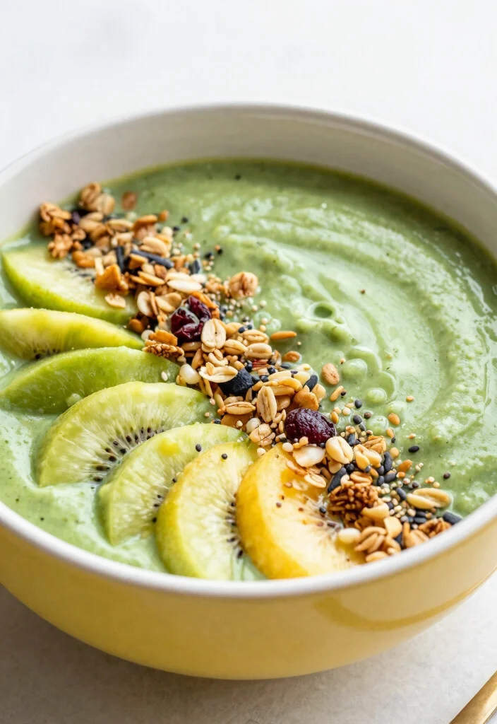 20 Lunch Options for Kids That Are Healthy and Kid-Approved - 13. Green Smoothie Bowl 1