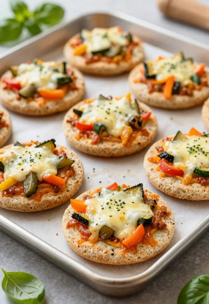 20 Lunch Options for Kids That Are Healthy and Kid-Approved - 3. Mini Veggie Pizza 1