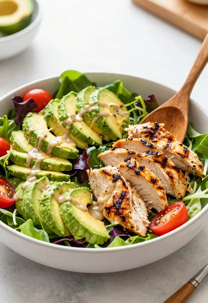 20 Lunch Potluck Ideas That Are Easy to Make and Share - 5. Grilled Chicken and Avocado Salad 1