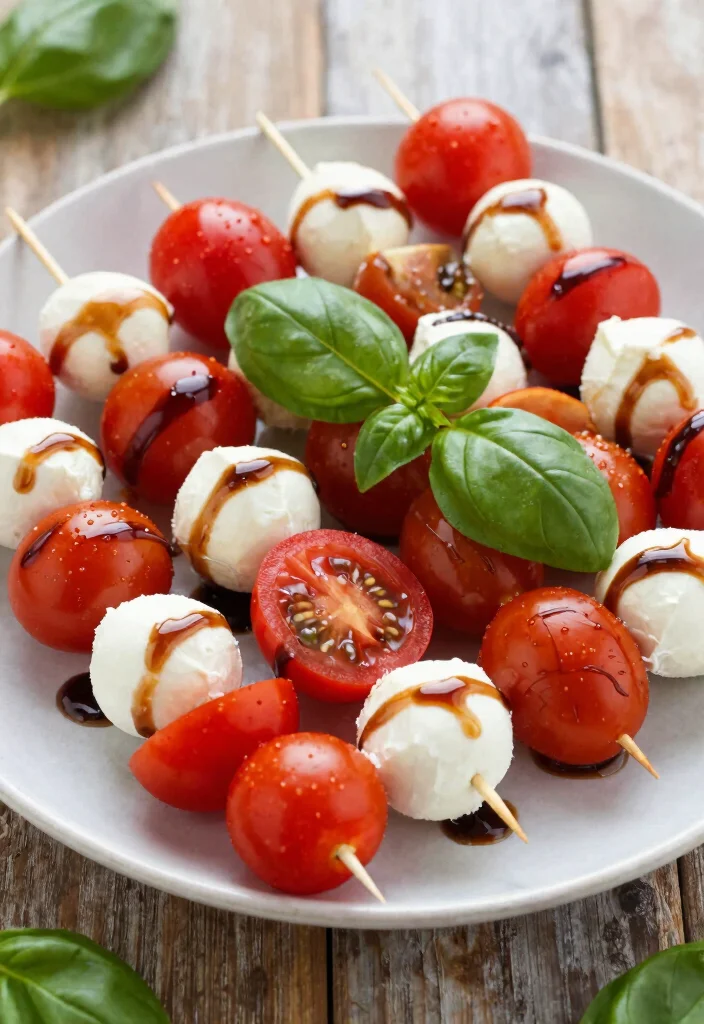 20 Lunch Potluck Ideas That Are Easy to Make and Share - 6. Caprese Skewers 1