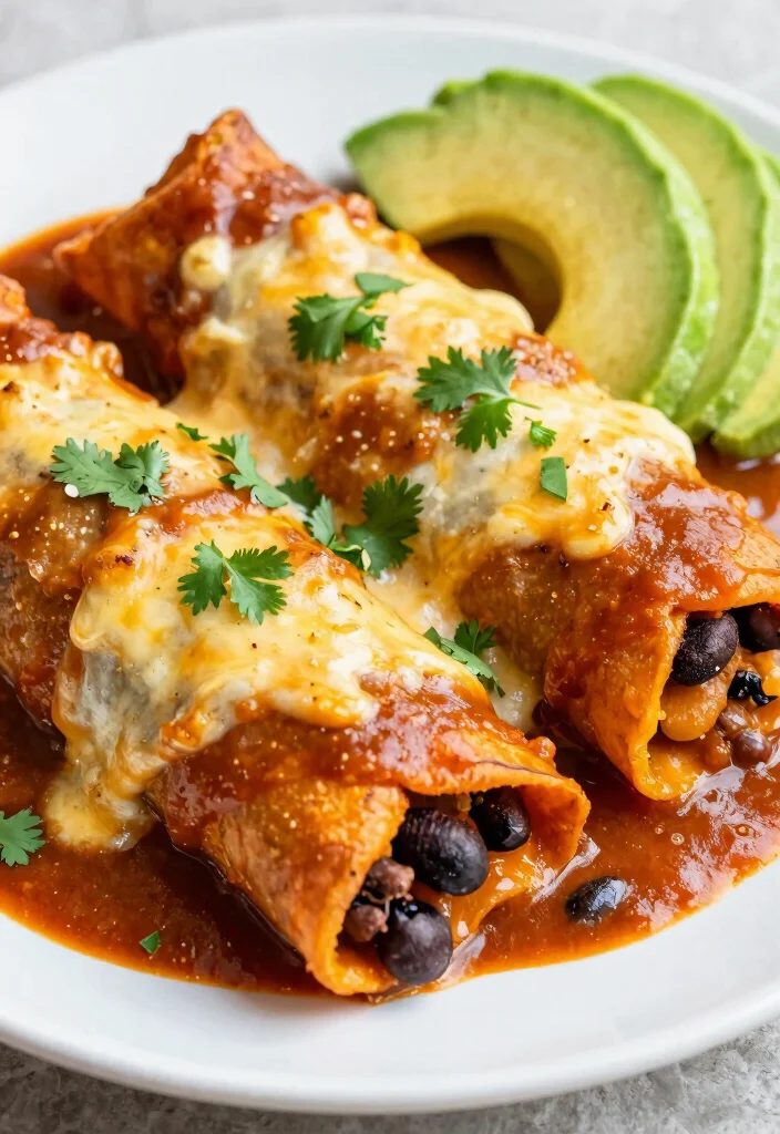 20 Meatless Dinner Recipes That Are Hearty and Satisfying - 12. Sweet Potato and Black Bean Enchiladas 1