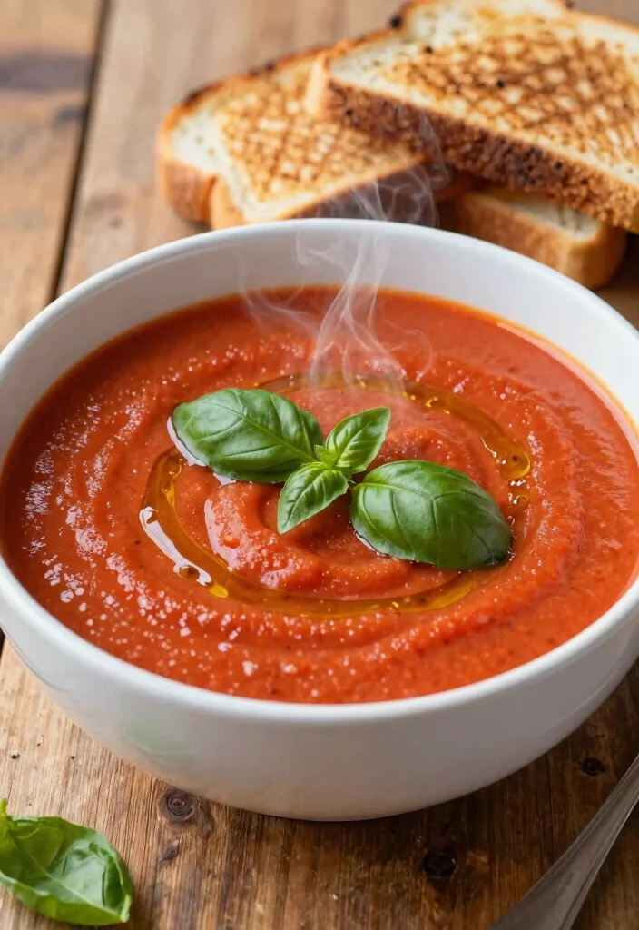 20 Meatless Dinner Recipes That Are Hearty and Satisfying - 16. Creamy Tomato Basil Soup 1