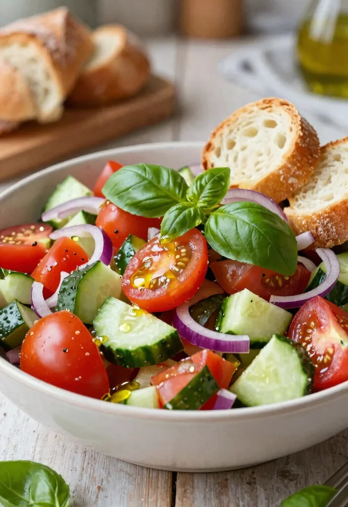20 Mediterranean Diet Dinner Recipes for a Healthy Lifestyle - 20. Panzanella Salad 1