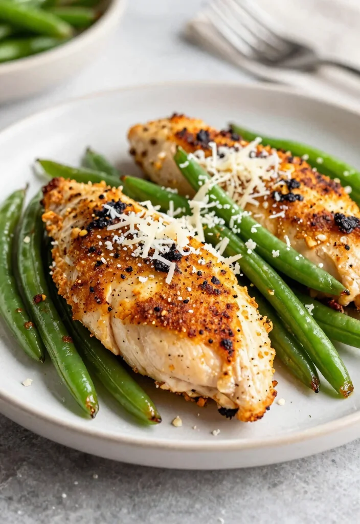 20 One-Pan Dinner Recipes for Easy Cleanup - 11. One-Pan Garlic Parmesan Chicken & Green Beans 1