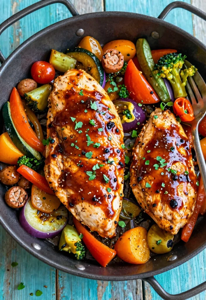 20 One-Pan Dinner Recipes for Easy Cleanup - 13. One-Pan BBQ Chicken & Veggies 1