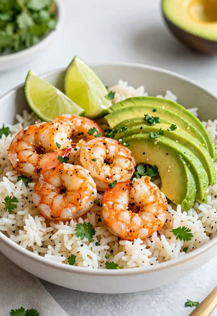 20 One-Pan Dinner Recipes for Easy Cleanup - 18. One-Pan Shrimp & Avocado Rice Bowl 1