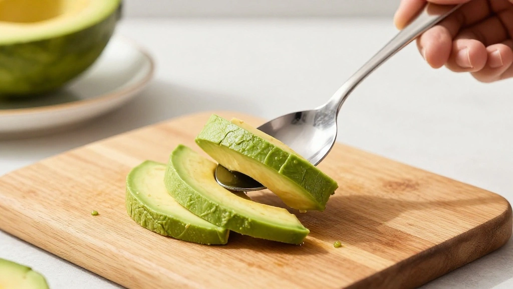 Avocado Toast with Egg for Breakfast - Step 4: Slice the Avocado 1