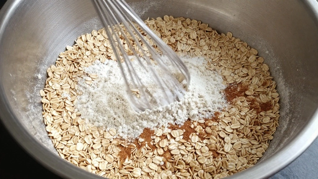 Blueberry Baked Oatmeal Recipe - Step 2: Mix Dry Ingredients 1