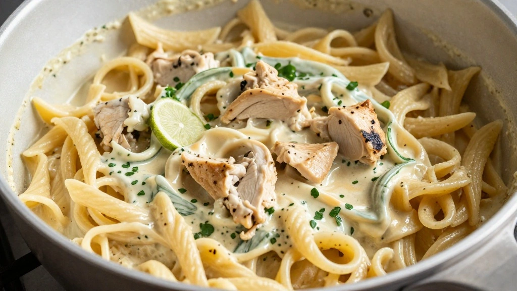 Chicken Alfredo Bake Recipe - Step 5: Combine Pasta and Sauce 1