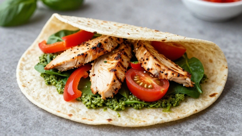 Chicken Pesto Wrap Recipe - Step 5: Assemble Wraps 1