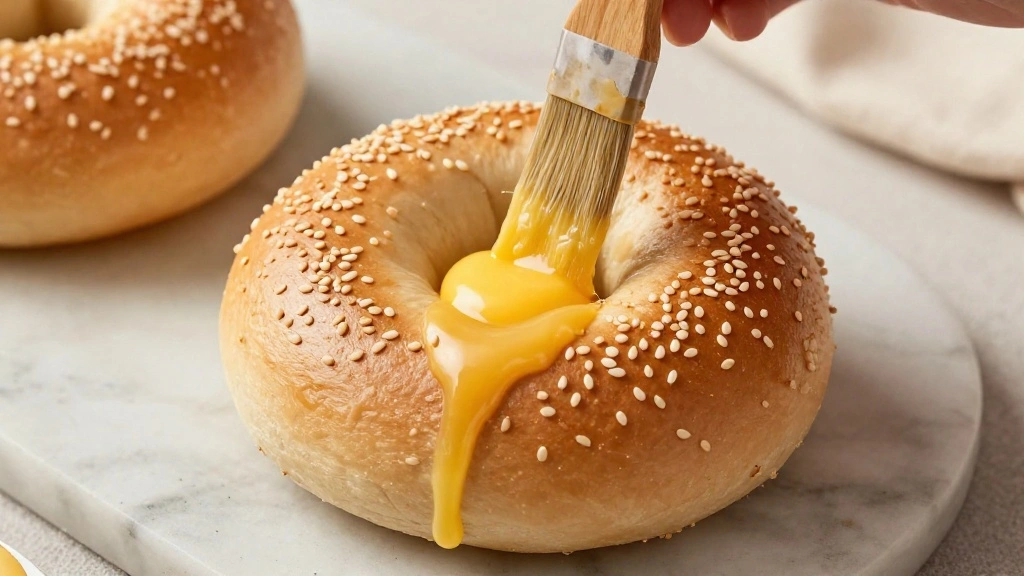 Cottage Cheese Bagel Recipe - Step 7: Apply Egg Wash and Toppings 1