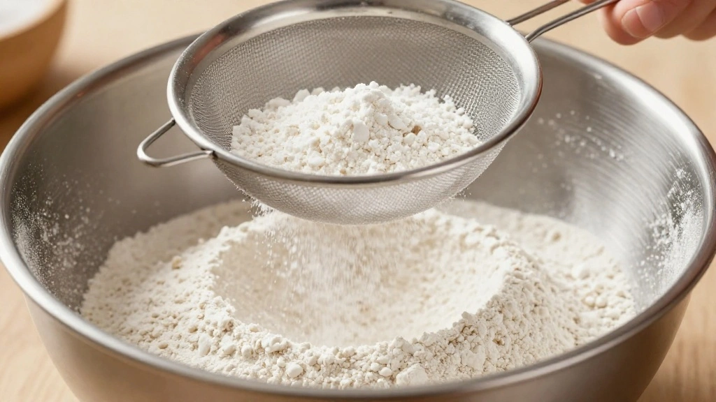 Fluffy Homemade Pancakes Recipe - Step 2: Sift Dry Ingredients 1