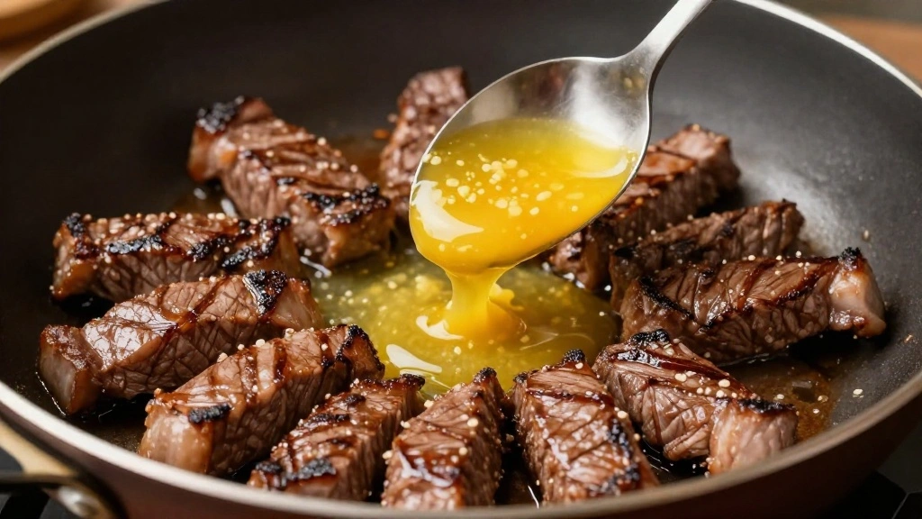 Garlic Butter Steak Bites Recipe - Step 6: Baste the Steak 1
