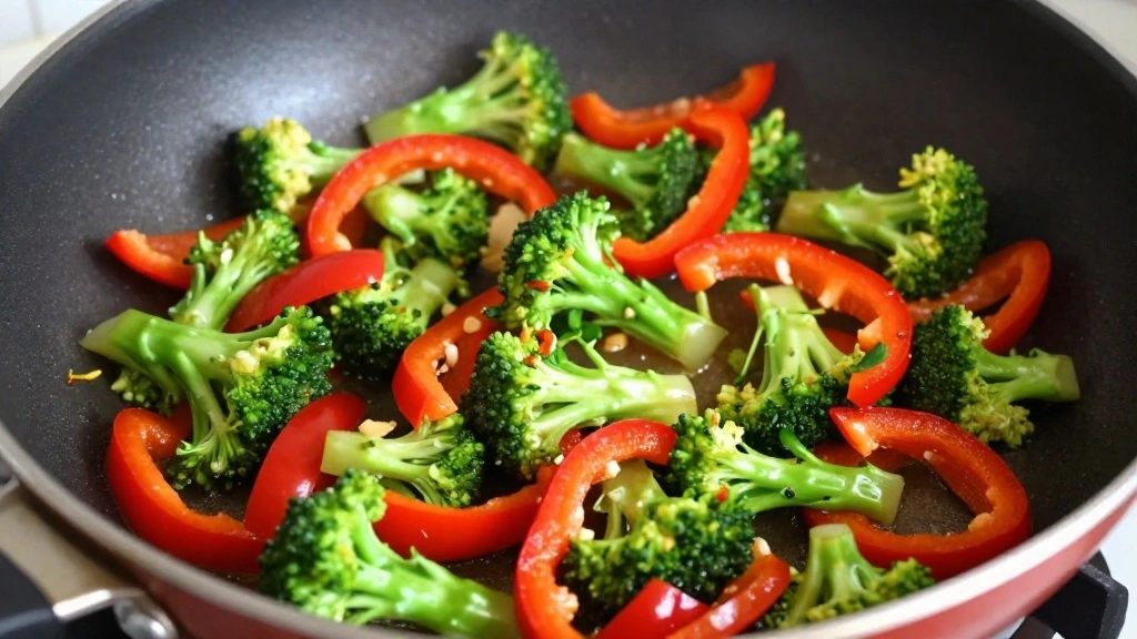 Healthy Chicken Rice Bowl Recipe - Step 5: Stir-Fry the Vegetables 1