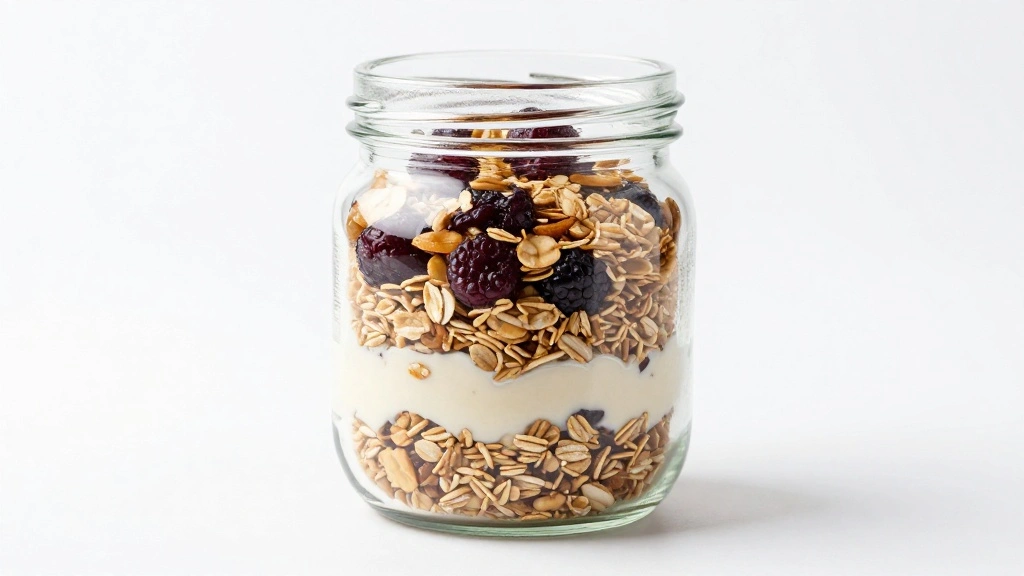 Healthy Greek Yogurt Parfait Recipe - Step 5: Add Granola Layer 1
