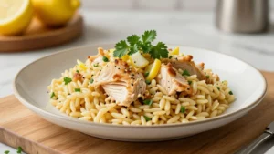 Lemon Garlic Orzo Chicken Recipe