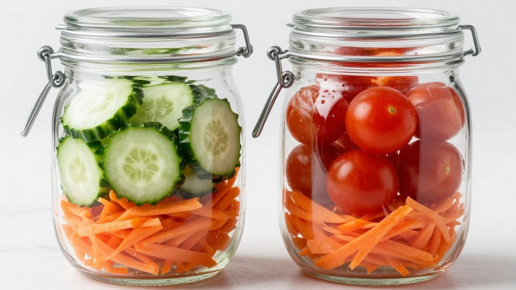 Mason Jar Salad Recipe for Meal Prep - Step 6: Add Vegetables 1