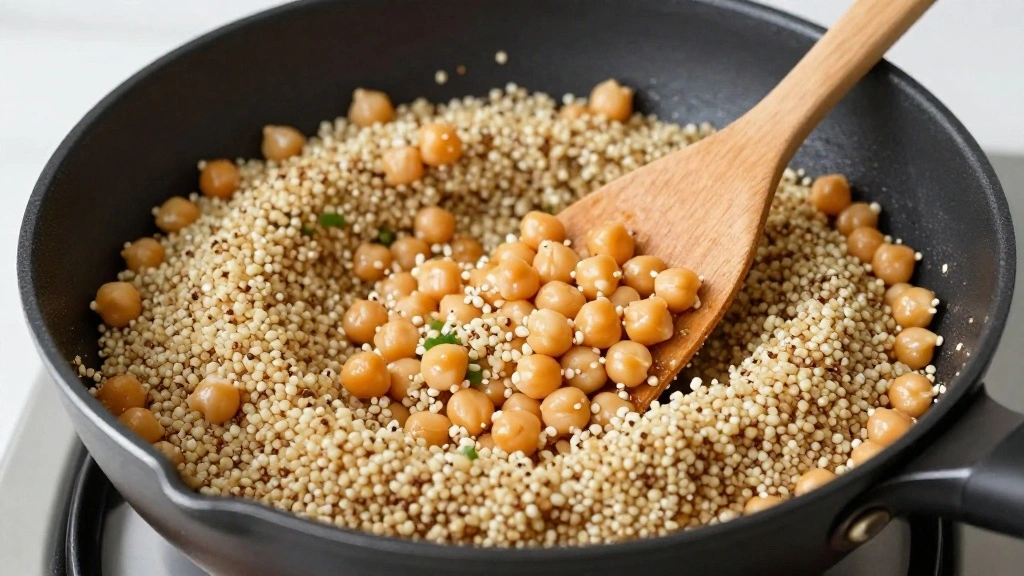 Mediterranean Chickpea Bowl Recipe - Step 4: Add Quinoa 1
