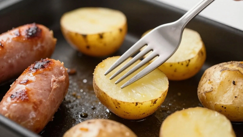 One Pan Sausage and Veggies Recipe - Step 7: Check for Doneness 1
