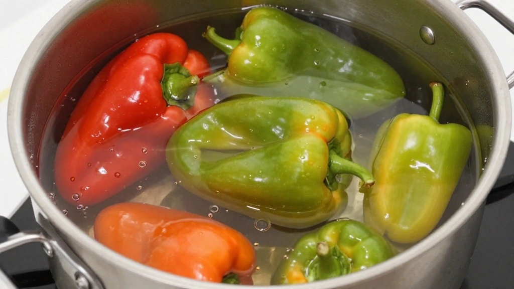 Stuffed Bell Peppers Recipe - Step 5: Parboil the Peppers 1