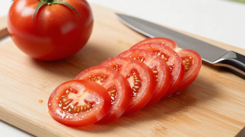 Turkey Avocado Sandwich Recipe - Step 4: Slice the Tomato 1